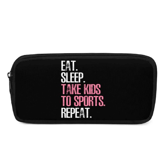 Mother'S Day Eat Sleep Take To Sports Repeat Pencil Cases