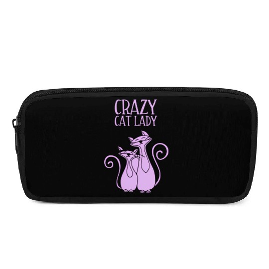 Crazy Cat Lady For Cat Purple Pencil Cases