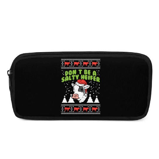 Don'T Be A Salty Heifer Ugly Cow Farm Farmer Pencil Cases
