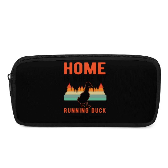 Home Is Where My Running Duck Pencil Cases