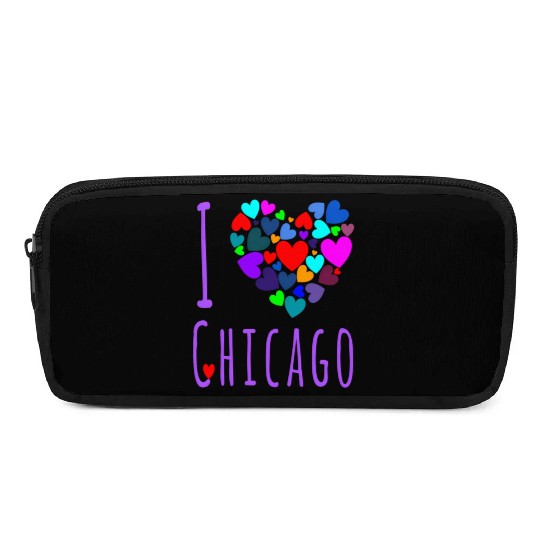 I Love Chicago Heart City Of Chicago Pencil Cases