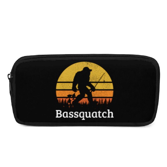 Bassquatch Bass Fishing Sasquatch Bigfoot Pencil Cases