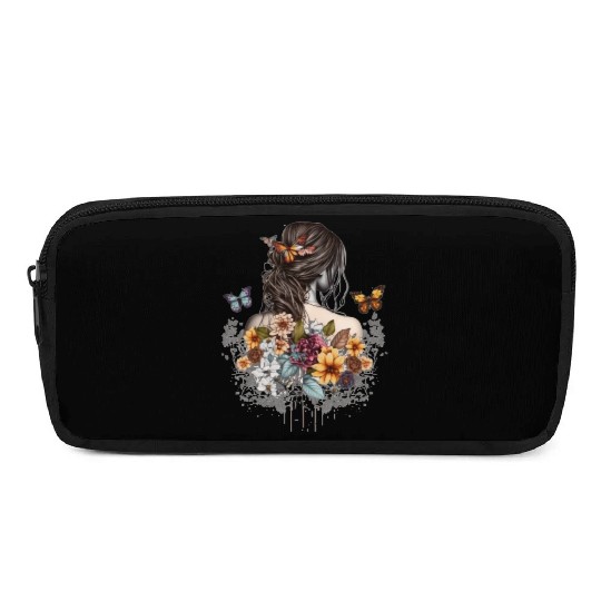 Butterfly Girl Lady of Butterflies Pencil Cases