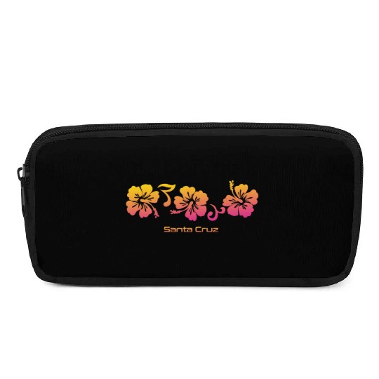 Santa Cruz California Hibiscus Souvenir Vacation Pencil Cases