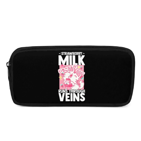 Strawberry Milk Shake Korean Vegan Japanese Drink Pencil Cases