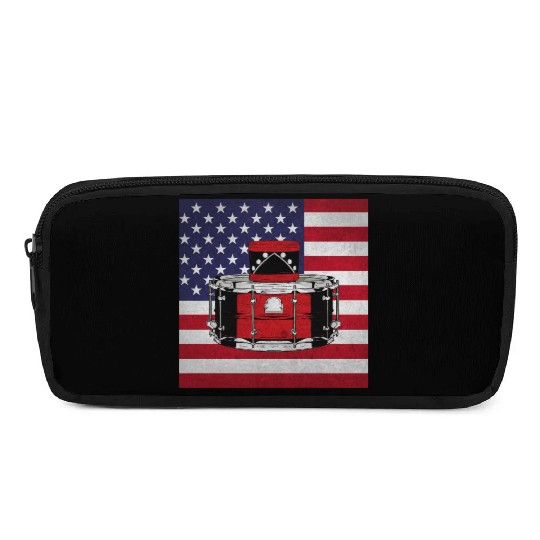 Drumming Drummer Us Flag Pencil Cases