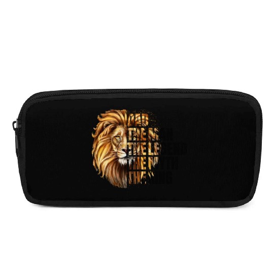 Dad the Man the Legend Leopard Lion Png Pencil Cases