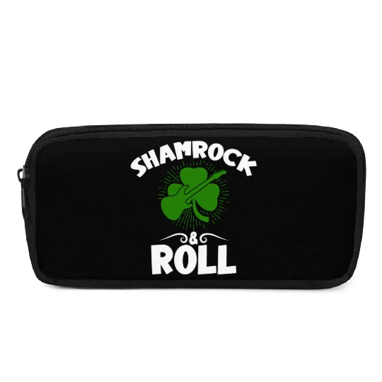 Shamrock Rock And Roll Guitar St Patrick'S Day Pencil Cases