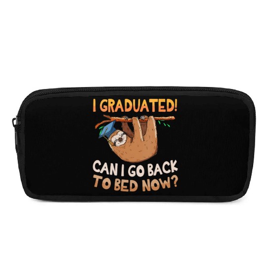 Back To Bed Sloth Lazy Graduation Graduated Him Pencil Cases