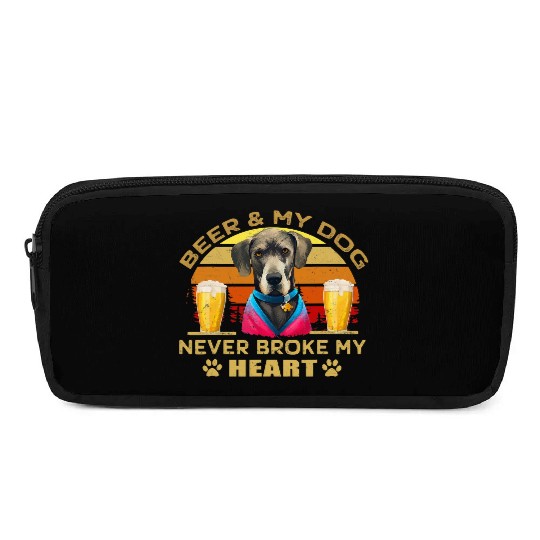 Halloween Dogs 769 Beer Great Dane Dog Never Broke Pencil Cases