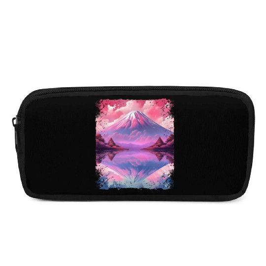 Aesthetic Vaporwave Volcano Japan Sight Mount Fuji Pencil Cases