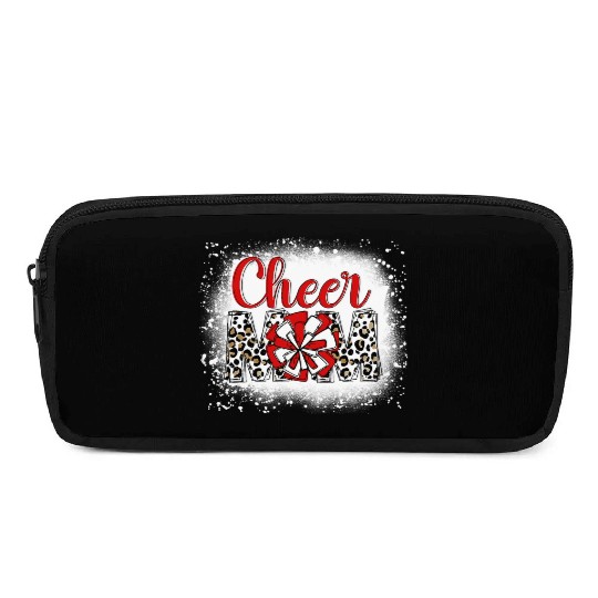 Cheer Mom Leopard Cheerleader Bleached Mother Pencil Cases