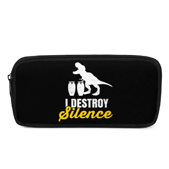 T-Rex Conga Drum Player Drummer Percussion Music Pencil Cases