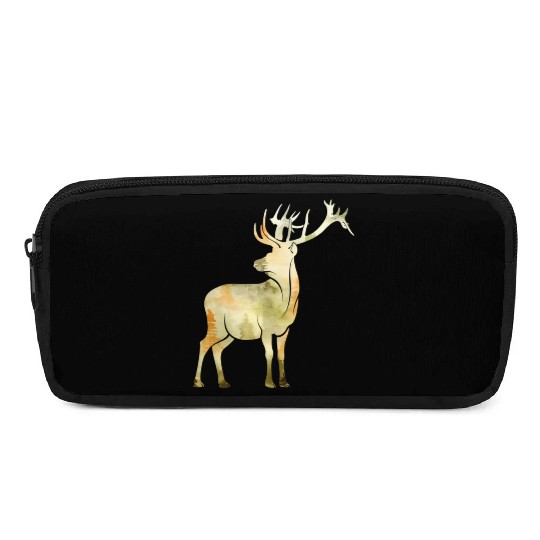 Cute Hello Fall Deer Autumn Lover Animal Leaf Pencil Cases
