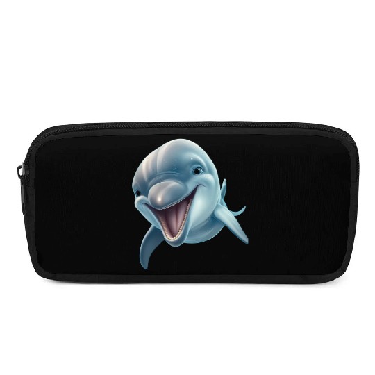 Sunny Delphinia: Joyful Dolphin's Paradise Pencil Cases
