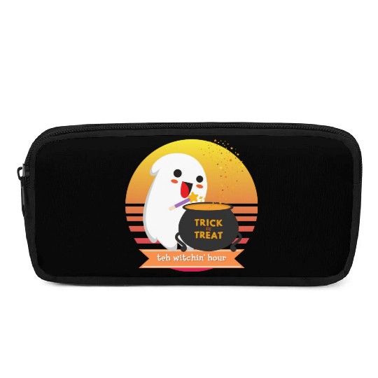 Halloween Cute Ghost Witching Hour Trick Or Treat Pencil Cases