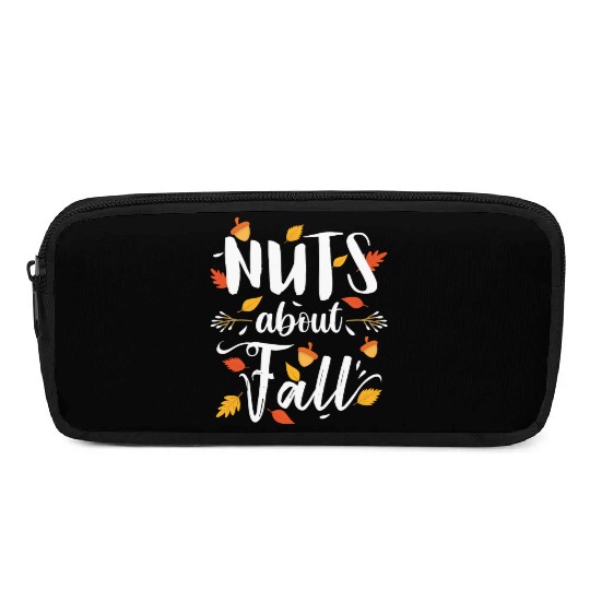 Nuts About Fall Funny Autumn season Lover Pencil Cases