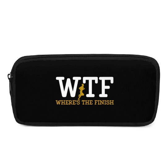 Running Wtf Where'S The Finish Runner Joke Pencil Cases