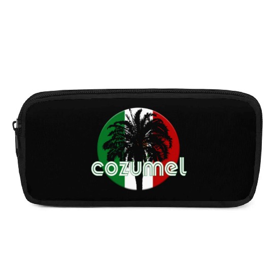 Cozumel Mexico Flag Native Palm Tree Mexican Pencil Cases