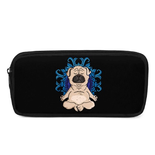 Zen Buddhism Meditation Gift Dog Lover Women Yoga Pencil Cases