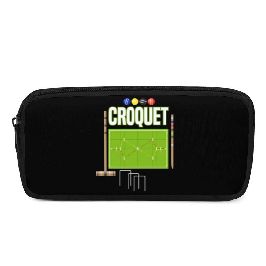 Croquet Player Garden Croquet Golf Sport Pencil Cases