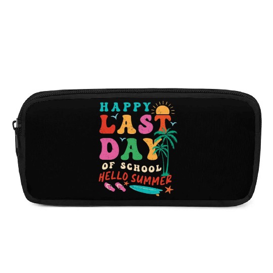 Groovy Happy Last Day of School Teacher Student Pencil Cases