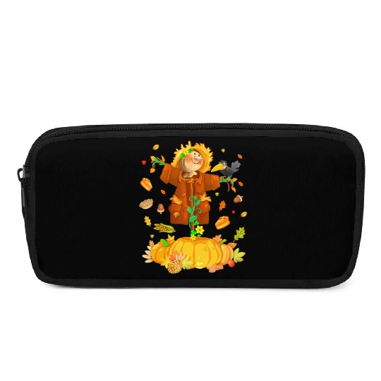Scarecrow Pumpkin Garden Hello Thanksgiving Pencil Cases