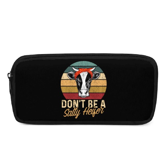 Don'T Be A Salty Heifer Farmer Cow Farming Cow Pencil Cases