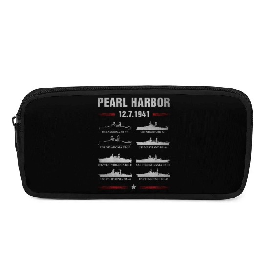 Pearl Harbor Battleship Memorial Day December 7Th Pencil Cases