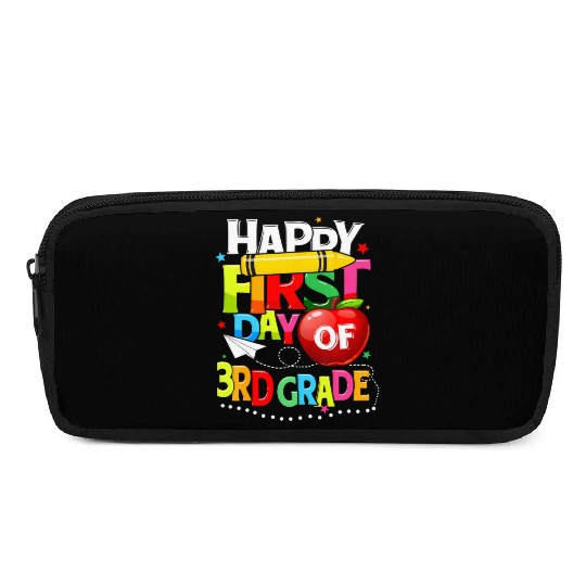 Happy First Day Of 3rd grade teacher team Third Pencil Cases