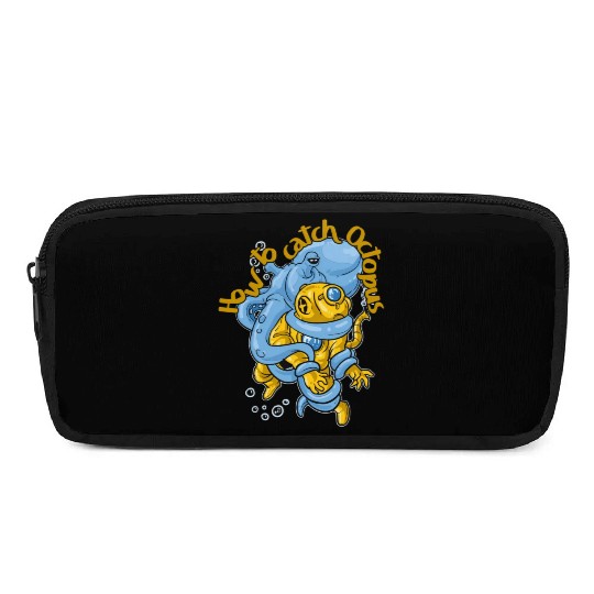 Deep Diver Octopi How To Catch Octopus Pencil Cases