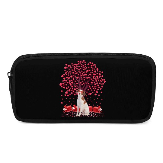 Heart Tree Brittany Spaniel Dog Valentine'S Day Pencil Cases