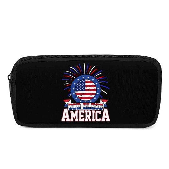 God Bless America Independence Day USA Patriot Pencil Cases