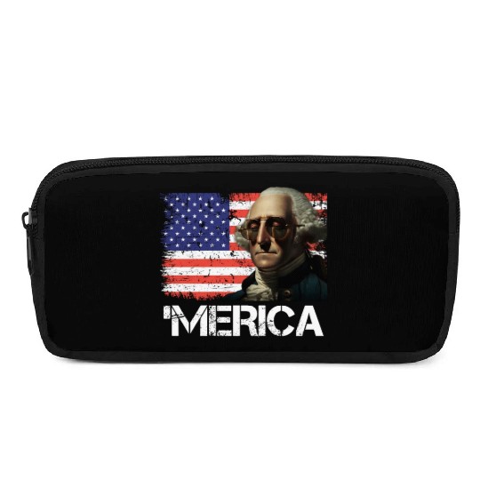 Merica George Washington Independence Day USA Pencil Cases