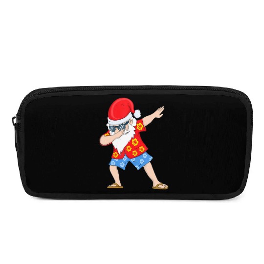 Christmas in July Santa Hawaiian Dabbing Santa Pencil Cases