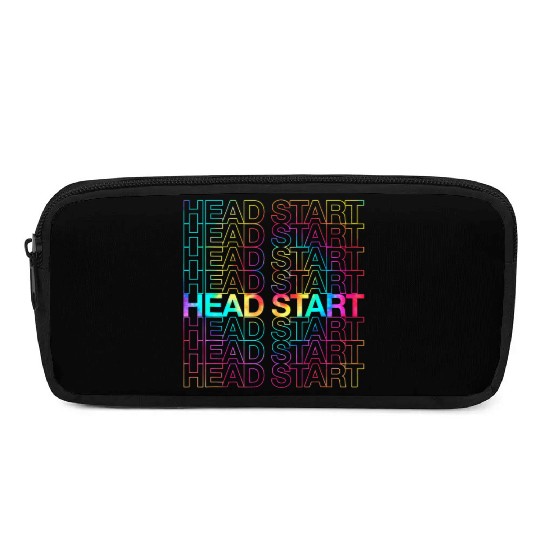 Rainbow Tie Dye Head Start Team Back To School Pencil Cases
