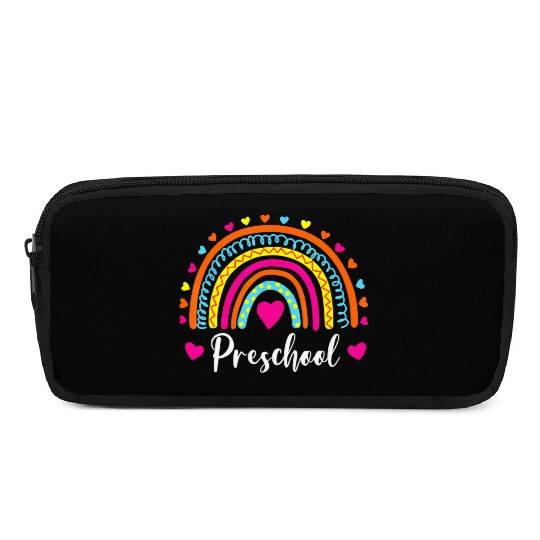 Preschool Teacher Funny Rainbow Lover Back To Pencil Cases