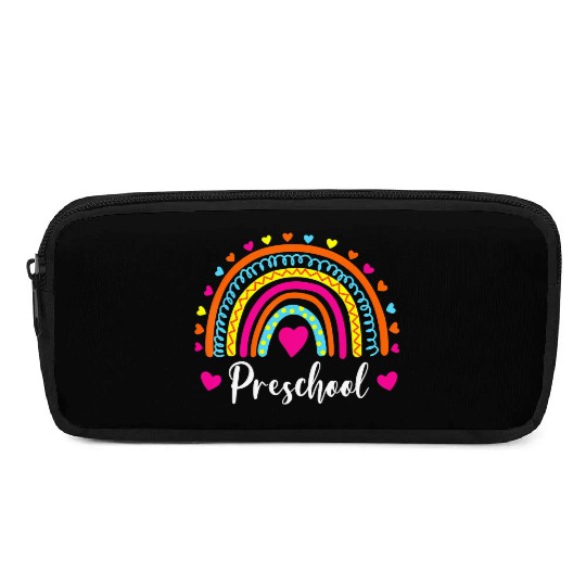 Preschool Teacher Funny Rainbow Lover Back To Pencil Cases