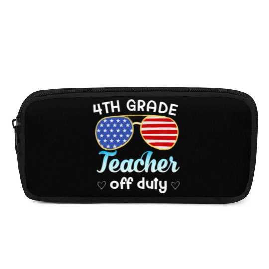 4th grade teacher off duty Pencil Cases