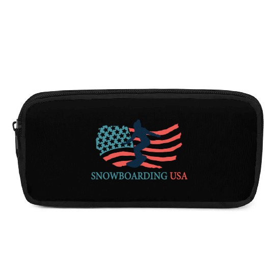 Snowboarding Player Snowboarding Usa Team Coach Pencil Cases