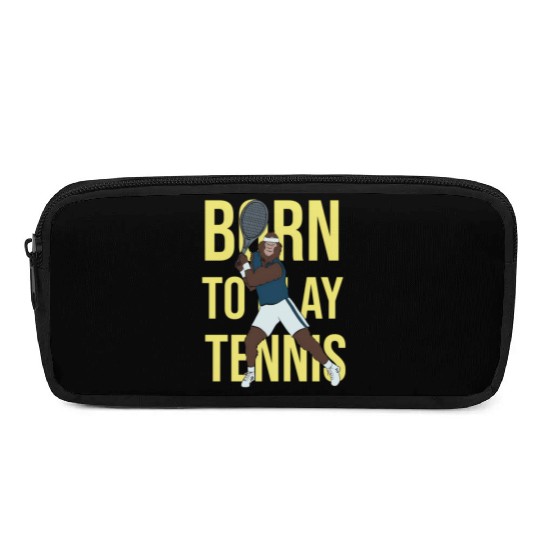 Born To Play Tennis Bigfoot Playing Tennis Tennis Pencil Cases
