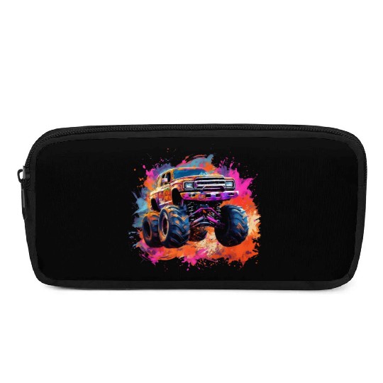 Monster Truck Big Retro Race Dad Trucker Lover Pencil Cases
