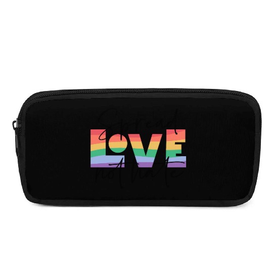 spread love not hate; gay pride; gay; pride month; Pencil Cases