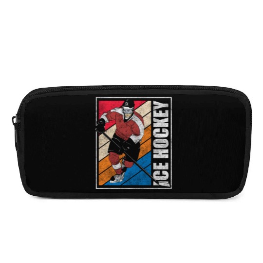 Hockey Ice Hockey Mask Training Team Pencil Cases