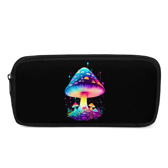 Enchanting Fungi: A Neon Wonderland Pencil Cases