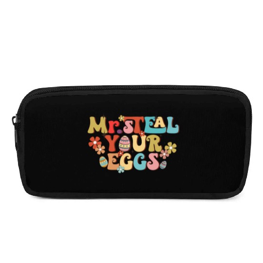 Mr Steal Your Eggs Groovy Easter Day Easter Egg Pencil Cases