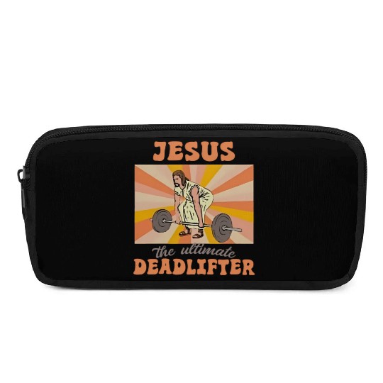 Jesus The Ultimate Deadlifter Christian Gym Pencil Cases