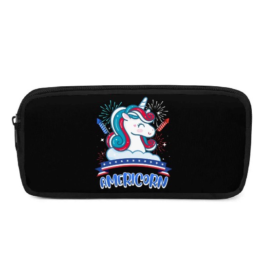 Americorn Unicorn America Party Independence Day Pencil Cases