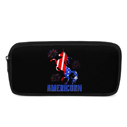 Americorn USA Unicorn Independence Day Party Pencil Cases