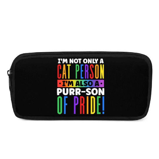 I'm Not Only a Cat Person I'm Rainbow Cat Lover Pencil Cases